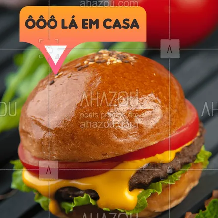 posts, legendas e frases de hamburguer para whatsapp, instagram e facebook: Venha provar essa delícia. #hamburguer #ahazou #alimentacao