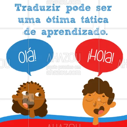 posts, legendas e frases de línguas estrangeiras para whatsapp, instagram e facebook: Se você ver algo escrito ou acompanhar um diálogo em espanhol, tente traduzir o máximo que conseguir. Isso tornará a associação as palavras e aos seus respectivos significados mais fácil. 📚 #AhazouEdu #aulasdeespanhol #aulaparticular #aulaemgrupo #dicasdeaprendizado #dicas