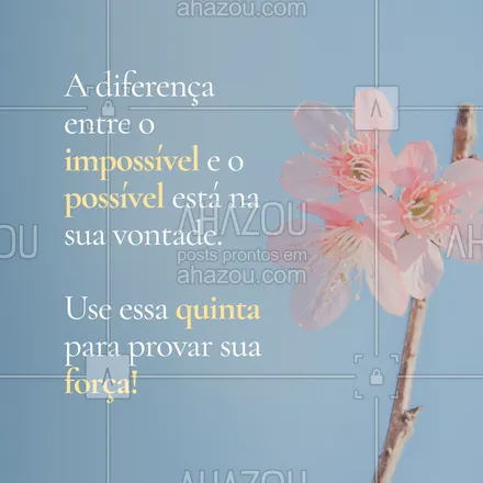 posts, legendas e frases de  para whatsapp, instagram e facebook: Não deixe o cansaço vencer você. O esforço de hoje é o sucesso de amanhã!
#quinta #motivação #forçaevontade #possível #superação #frasesdequintafeira