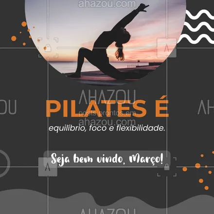 posts, legendas e frases de pilates para whatsapp, instagram e facebook: Seu corpo é seu maior tesouro. Cuide dele, pratique pilates. #AhazouSaude #pilatesbody #pilates #fitness #workout #pilateslovers #AhazouSaude 