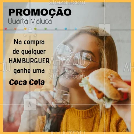 posts, legendas e frases de hamburguer para whatsapp, instagram e facebook: Aproveite a promoção do dia! #alimentacao #ahazou #hamburguer #promocao