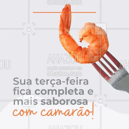 posts, legendas e frases de peixes & frutos do mar para whatsapp, instagram e facebook: Garanta já um camarão fresquinho para a sua terça! Passe aqui! #ahazoutaste #delivery  #foodlovers  #frutosdomar  #instafood  #peixes  #pescados 