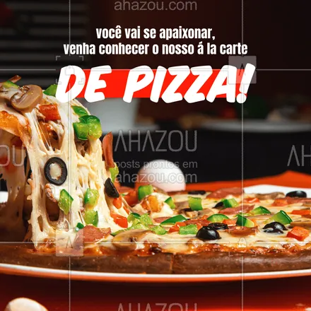 posts, legendas e frases de pizzaria para whatsapp, instagram e facebook: Muito mais sabor para você, venha conhecer! #ahazoutaste #pizza  #pizzalife  #pizzalovers  #pizzaria 