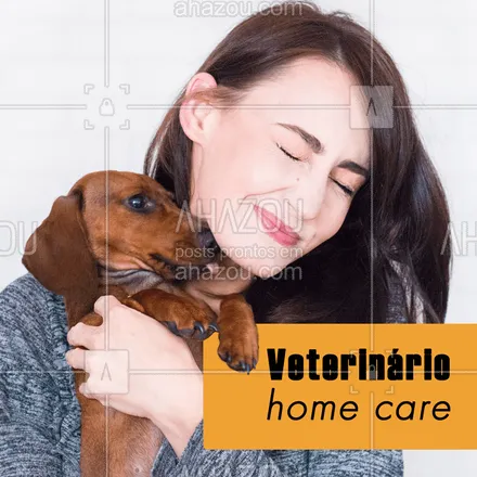 posts, legendas e frases de veterinário para whatsapp, instagram e facebook: Atendimento no conforto e segurança da sua casa! #veterinario #ahazoupet #pet #homecare
