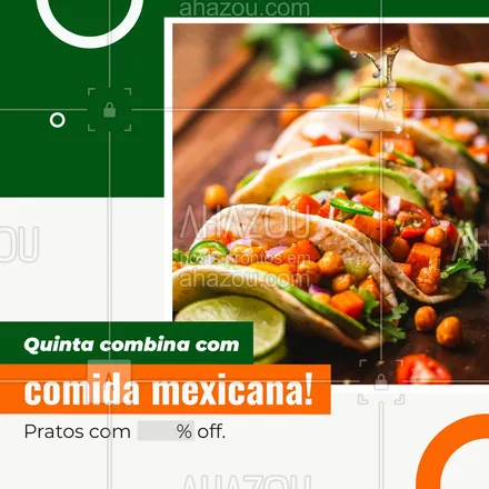posts, legendas e frases de cozinha mexicana para whatsapp, instagram e facebook: Sabe aqueles pratos que você ama? Na quinta-feira eles estão com ___% OFF para você aproveitar!😋 #ahazoutaste #comidamexicana  #cozinhamexicana  #nachos  #vivamexico  #texmex 