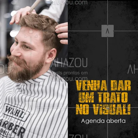 posts, legendas e frases de barbearia para whatsapp, instagram e facebook: Hoje é dia de cuidar da barba, cabelo e bigode! Agende seu horário e venha já para a nossa barbearia. #AhazouBeauty #barba  #barbearia  #barbeiro  #barbeiromoderno  #barbeirosbrasil  #barber  #barberLife  #barberShop  #brasilbarbers  #barbershop 