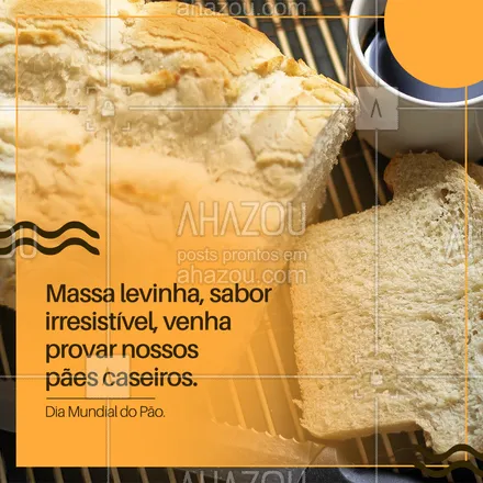 posts, legendas e frases de confeitaria para whatsapp, instagram e facebook: Você merece comemorar o Dia Mundial do Pão com muito sabor. Venha nos visitar e se perca nas nossas deliciosas opções. #confeitaria #confeitariaartesanal #doces #pão #pãodoce #ahazoutaste #pãocaseiro #pãoartesanal #tiposdepão #sabor #diamundialdopão