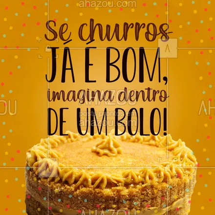 posts, legendas e frases de confeitaria para whatsapp, instagram e facebook: Temos deliciosos bolos de churros esperando por você! ??
#BolodeChurros #Churros #ahazoutaste #Confeitaria #Doces