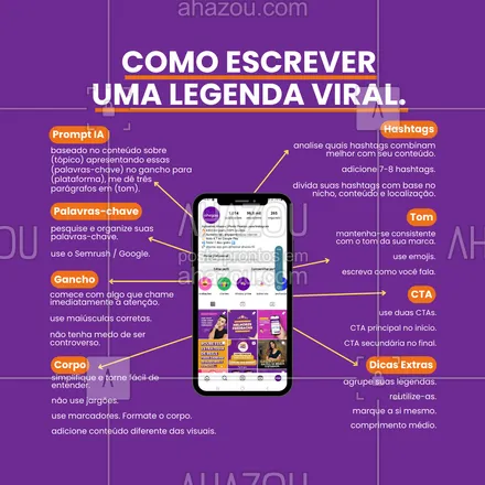 posts, legendas e frases de marketing digital para whatsapp, instagram e facebook: Suas legendas não estão decolando 🚀?

Aqui está uma maneira certeira de viralizar com suas legendas. Legendas são a chave para criar conteúdo que gruda.

É importante escrever uma legenda que agregue valor para seu público. Abandone legendas que são entediantes, muito longas e monótonas.

Em vez disso, estruture o texto corretamente com frases curtas, linguagem simples e siga o tom da sua marca. ✨

#AhazouMktDigital #marketing #marketingdigital #mktdigital #redessociais #socialmedia 