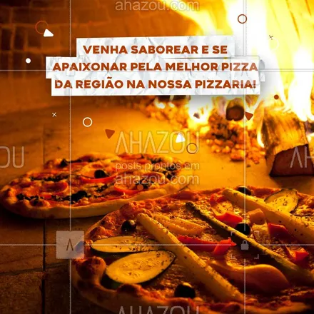 posts, legendas e frases de pizzaria para whatsapp, instagram e facebook: Você não precisa ir muito longe para experimentar as melhores pizzas da região. Aqui na nossa pizzaria, temos a pizza perfeita para qualquer gosto, preparada com ingredientes frescos e de alta qualidade, combinados com muito amor e cuidado 😍 #ahazoutaste  #pizza  #pizzalife  #pizzalovers  #pizzaria 