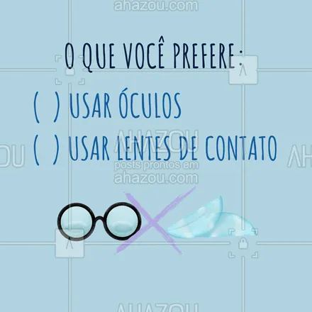 posts, legendas e frases de óticas  para whatsapp, instagram e facebook: E aí, conta pra gente! ?? 
#óticas #oculos #AhazouÓticas #lentesdecontato #enquete