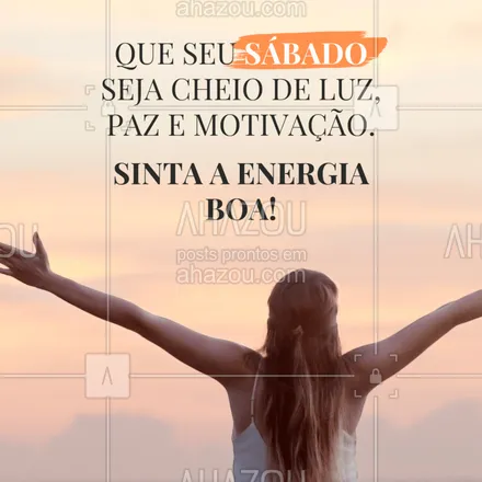 posts, legendas e frases de posts para todos para whatsapp, instagram e facebook: Aproveite esse dia para renovar seu espírito e encher seu coração de boas vibrações.
#sabado #energia #paz #motivacao #vibesboas #sextou