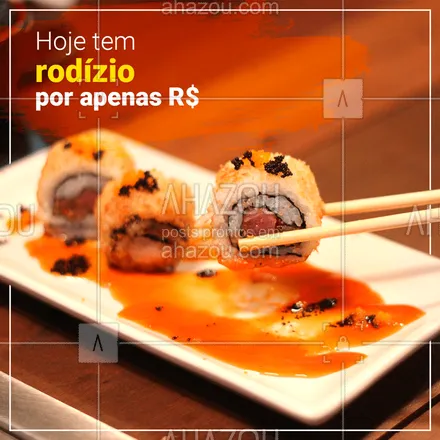 posts, legendas e frases de cozinha japonesa para whatsapp, instagram e facebook: Hoje pede um japa, né?! Aproveita tem que rodízio por apenas R$ XX e vem pra cá! 

#comidajaponesa #combinados #temaki #sushi #sashimi #ahazoutaste