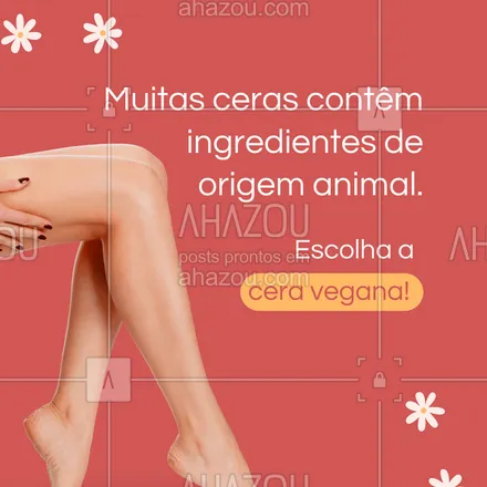 posts, legendas e frases de  para whatsapp, instagram e facebook: Muita gente não sabe, mas a maioria das ceras depilatórias contém parafina, mel e outros derivados animais. 😨

A cera vegana usa ingredientes naturais e vegetais, promovendo uma depilação saudável e sustentável. 🌍

💚 Cuide da sua pele e do planeta ao mesmo tempo!
📩 Agende já seu horário e experimente a depilação do futuro!

#depilação #ceravegana #sustentabilidade #autocuidado #peleperfeita #vegano #depilaçãoética #bemestar #skincarevegano