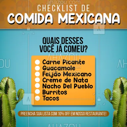 posts, legendas e frases de cozinha mexicana para whatsapp, instagram e facebook: E aí, qual desses é o seu favorito? #comidamexicana  #mexico  #gastronomia  #mexicano  #mexican  #ahazou
