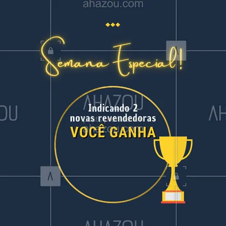 posts, legendas e frases de assuntos variados de revenda para whatsapp, instagram e facebook: Você viu isso? Indique apenas 2 revendedoras e ganhe esse presentão! Você não pode perder! #semanaespecial #AhazouRevenda   #consultoradebeleza #revendedoras #consultora #revenda