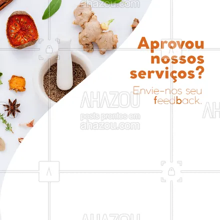 posts, legendas e frases de assuntos variados de gastronomia para whatsapp, instagram e facebook: Queremos saber sua opinião sobre nossos serviços. Como podemos melhorar? 😁  #culinaria #gastronomia #ahazoutaste #feedback #avaliação 