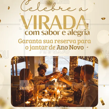 posts, legendas e frases de para whatsapp, instagram e facebook: O Ano Novo merece um brinde especial! 🥂✨
Venha celebrar o Réveillon conosco, em uma noite cheia de sabor, boa música e energia positiva.
🍽 Menu especial de fim de ano
🎆 Brinde da virada incluso
🎶 Música ao vivo e decoração temática
Reserve já sua mesa e venha brindar ao novo ciclo com muito sabor e alegria!
#Réveillon #CeiaDeAnoNovo #Restaurante #GastronomiaDeFimDeAno #AnoNovoComSabor #BuffetDeAnoNovo #SaboresQueEncantam #FestasDeFimDeAno #JantarEspecial #AnoNovo