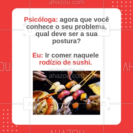 posts, legendas e frases de cozinha japonesa para whatsapp, instagram e facebook: Aquele rodízio de sushi pra fechar o dia que tal? ?#Ahazou #ahazoutaste #sushi #comida japonesa