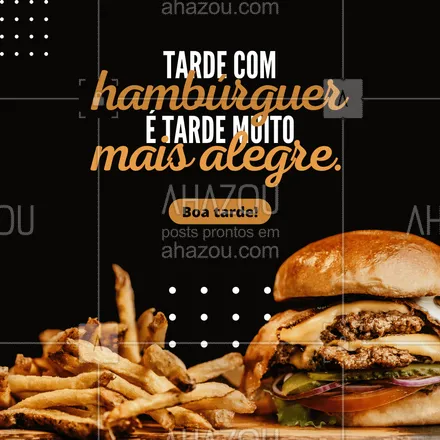 posts, legendas e frases de hamburguer para whatsapp, instagram e facebook: Nada melhor que um hambúrguer delicioso com um refrigerante bem gelado para alegrar o dia. 🍔 #ahazoutaste #artesanal #burger #burgerlovers #hamburgueria #boatarde