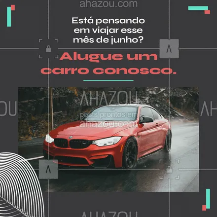 posts, legendas e frases de mecânica automotiva para whatsapp, instagram e facebook: Em nossa locadora de carro temos um preço acessível para você curtir viagens a qualquer momento. Atendemos todos os dias da semana!#AhazouAuto #automobilistico  #automotivo  #carros  #funilaria 
