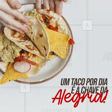 posts, legendas e frases de cozinha mexicana para whatsapp, instagram e facebook: O que você está esperando para pedir o seu taco? 🌮😋
#tacos #texmex #ahazoutaste  #comidamexicana  #cozinhamexicana  #vivamexico 