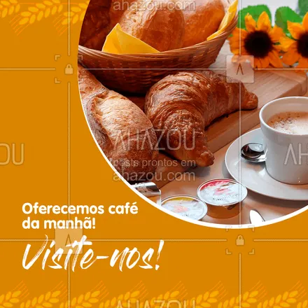 posts, legendas e frases de padaria para whatsapp, instagram e facebook: Com muita qualidade e variedade, para animar o seu dia! 🥰 Visite-nos! 😍 #padaria #cafedamanha #ahazoutaste #panificadora #bakery