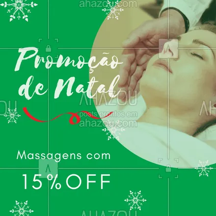 posts, legendas e frases de massoterapia para whatsapp, instagram e facebook: Não perca essa promoção natalina! Termine o ano se cuidando ❤️️ #promocao #massagem #ahazouapp #natal