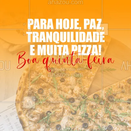 posts, legendas e frases de pizzaria para whatsapp, instagram e facebook: Quem tem pizza não quer guerra com ninguém! 🤩🍕 #ahazoutaste #pizza #pizzalife #pizzalovers #pizzaria