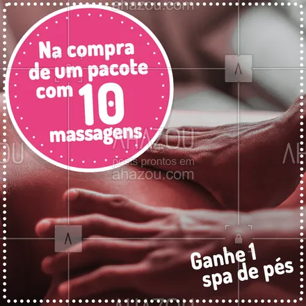 posts, legendas e frases de massoterapia para whatsapp, instagram e facebook: Aproveite todos os benefícios que a massagem regular pode oferecer e, de quebra, cuide dos seus pés! ? #massagem #pessaudaveis  #spadepes  #autocuidado #ahazou