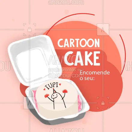 posts, legendas e frases de confeitaria para whatsapp, instagram e facebook: Trabalhamos com confeitos de cartoon cake, todos os personagens, entre em contato conosco e faça seu pedido. #ahazoutaste #bolo #cartoon #cake #confeitaria #convite #doces