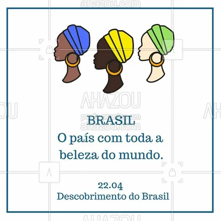 posts, legendas e frases de cabelo, estética corporal, estética facial, maquiagem para whatsapp, instagram e facebook: Um ótimo dia do Descobrimento do Brasil!

#descobrimentodobrasil #ahazou
