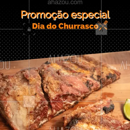 posts, legendas e frases de açougue & churrasco para whatsapp, instagram e facebook: Não tem coisa melhor que comemorar o Dia do churrasco, com um delicioso churrasco! Venha aproveitar nossa promoção e comemore com sua família! #churrasco #bbq #açougue #barbecue #ahazoutaste #churrascoterapia #meatlover #promoçao #desconto #diadochurrasco #ahazoutaste #ahazoutaste #ahazoutaste 