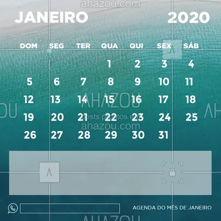 posts, legendas e frases de posts para todos para whatsapp, instagram e facebook: Confira nosso calendário do mês de Janeiro! ?
#calendario #ahazou #janeiro #2020 #ahazou 