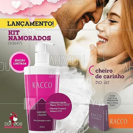 posts, legendas e frases de racco para whatsapp, instagram e facebook: #DiaDosNamorados 🧡#Racco perto de você. #namorados #presente #promo #cosmeticos #vendas #ahazouracco #ahazourevenda