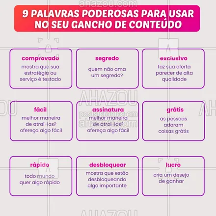 posts, legendas e frases de para whatsapp, instagram e facebook: Descubra o segredo por trás de posts que viralizam! 🚀
Você sabia que usar palavras poderosas como "exclusivo", "fácil" e "grátis" pode transformar o engajamento do seu conteúdo? 🤯 Se você quer que seu próximo post exploda na aba Explorar, siga essas dicas:
✨ Capriche na primeira frase: ela precisa ser irresistível!
🔥 Use chamadas de ação (CTAs) que conectem com a sua audiência.
🎯 Inclua palavras-chave estratégicas para SEO e hashtags que façam sentido para o seu nicho
💬 Dica Bônus: crie conteúdo que resolva problemas reais do seu público! E não se esqueça: a consistência é o que vai fazer você brilhar nas redes. 🌟
📌 Salve esse post agora para não esquecer e compartilhe com os amigos e me siga para ficar por dentro das novidades do Instagram.
#marketingdigitaliniciantes #marketingparaempreendedores #microempreendedores #dicasdemarketingdigita#crescernoinstagram #ganchospoderosos #ahazou #dicas
