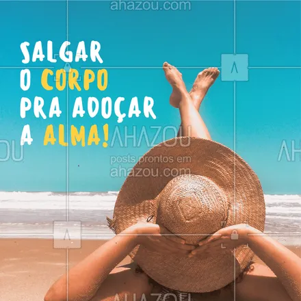 posts, legendas e frases de assuntos variados de Saúde e Bem-Estar para whatsapp, instagram e facebook: Aquela vontade de correr pro mar!! #mar #ahazou #praia