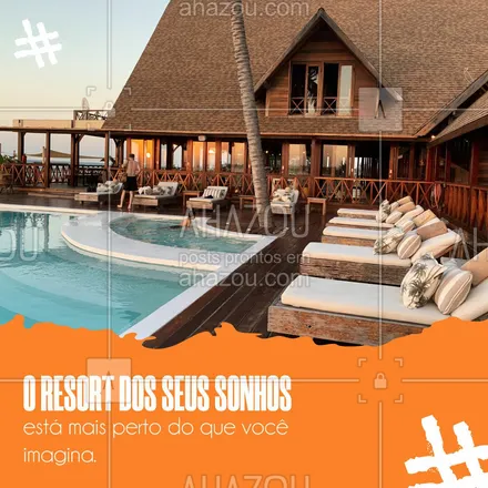 posts, legendas e frases de agências & agentes de viagem para whatsapp, instagram e facebook: Que tal conferir nossos pacotes de viagem e conhecer o resort dos seus sonhos?
#Resort #AhazouTravel #Viagem #AhazouTravel 
