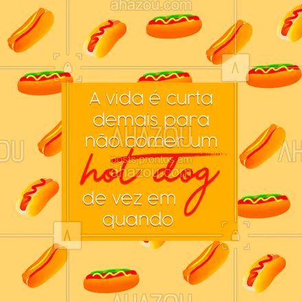 posts, legendas e frases de comidas variadas para whatsapp, instagram e facebook: Vem comer um hot dog! ??? #hotdog #cachorroquente #ahazou #gastro #bandbeauty