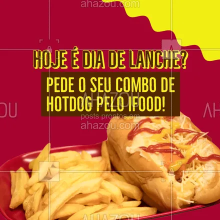 posts, legendas e frases de hot dog  para whatsapp, instagram e facebook: Faça o seu pedido! ?? #ahazoutaste #hotdog #dogao #fastfood #delivery #ifood  #food #hotdoglovers #cachorroquente