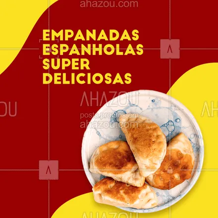 posts, legendas e frases de cafés, comidas variadas para whatsapp, instagram e facebook: Você precisa provar esse sabor! Peça já as suas. #empanada #empanadaespanhola #ahazoutaste #cafeteria #foodlovers 