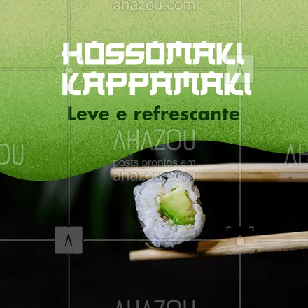 posts, legendas e frases de cozinha japonesa para whatsapp, instagram e facebook: Esse sushi é uma opção clássica e refrescante. Não tem nada melhor. #ahazoutaste #comidajaponesa  #japa  #japanesefood  #sushidelivery  #sushilovers  #sushitime 