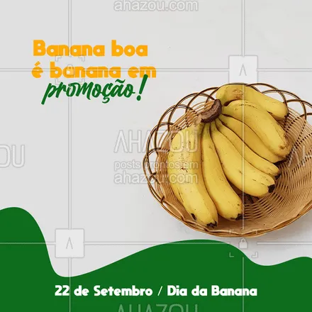 posts, legendas e frases de hortifruti para whatsapp, instagram e facebook: E o que pode ser melhor do que aproveitar o dia da banana com essa promoção especial? 🤩🍌
#banana #diadabanana #ahazoutaste  #hortifruti  #frutas  #mercearia 