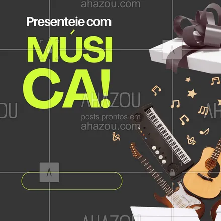 posts, legendas e frases de música & instrumentos para whatsapp, instagram e facebook: Que tal presentear alguém especial com aulas de música? Pacotes mensais com desconto e material incluso!
👉 Presente criativo que transforma vidas!
#PresenteMusical #AulasDeMúsica #GiftCard