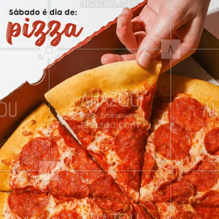 posts, legendas e frases de padaria para whatsapp, instagram e facebook: Sábado pede pizza!!! ?Você pode escolher a fatia, ou a pizza P, M, ou G. A gente assa na hora pra você. ? Pra acompanhar tem refri, ou cerveja no freezer. Quer mais o que? #padaria #pizza #ahazoutaste #padariaartesanal #panificadora #bakery