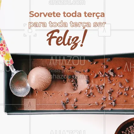 posts, legendas e frases de gelados & açaiteria para whatsapp, instagram e facebook: Não tem terça que fique triste depois daquele sorvetinho maroto! 🥰😋🍨
#ahazoutaste #açaí  #açaíteria  #gelados  #cupuaçú  #icecream  #sorvete  #sorveteria 
