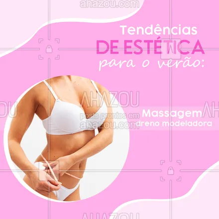 posts, legendas e frases de estética corporal, estética facial para whatsapp, instagram e facebook: Esse é o procedimento queridinho das famosas, pode ser realizado até duas vezes na semana e auxilia modelando e eliminando as toxinas retidas pelo sistema linfático, o resultado pode ser visível na hora. 👩🏻💜 #AhazouBeauty #beleza #bemestar #estetica #esteticaavançada #dicasestetica #tendênciadeverão