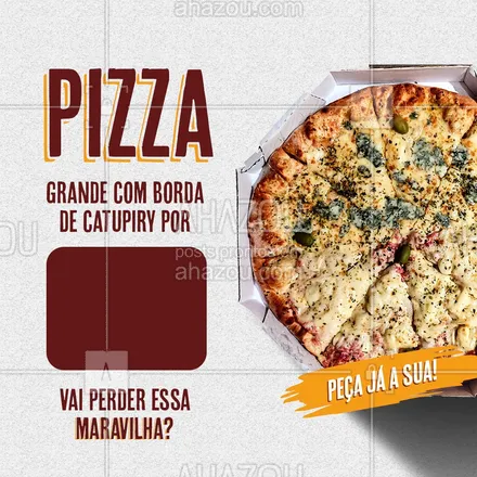 posts, legendas e frases de pizzaria para whatsapp, instagram e facebook: A melhor pizza da região com o plus de ser gigante e com uma deliciosa borda de catupiry. Quando a vida te dá uma oportunidade, você deve agarrar. Quando te da uma pizza, você deve devorar! Aproveite, peça a sua!


#ahazoutaste #pizzaria  #pizzalovers  #pizzalife  #pizza 