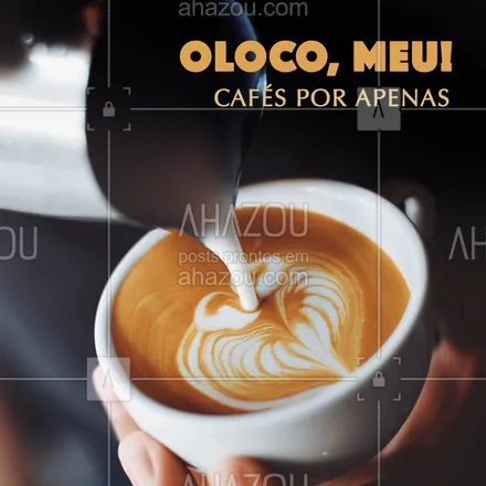 posts, legendas e frases de cafés para whatsapp, instagram e facebook: Não vai perder essa promo né? ? Se vira nos trinta e vem saborear um cafézinho! #cafe #ahazoutaste #promoçao #cafeteria