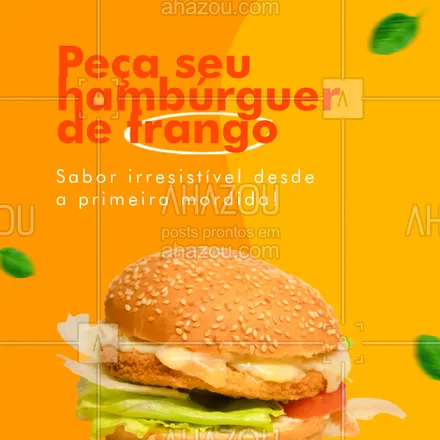 posts, legendas e frases de hamburguer para whatsapp, instagram e facebook: Quer pedir um hambúrguer diferente nesse findi? Que tal experimentar nosso burguer de frango bem suculento? Provou a primeira vez, você não esquece mais!


#ahazoutaste #hamburgueriaartesanal  #hamburgueria  #burgerlovers  #burger  #artesanal 